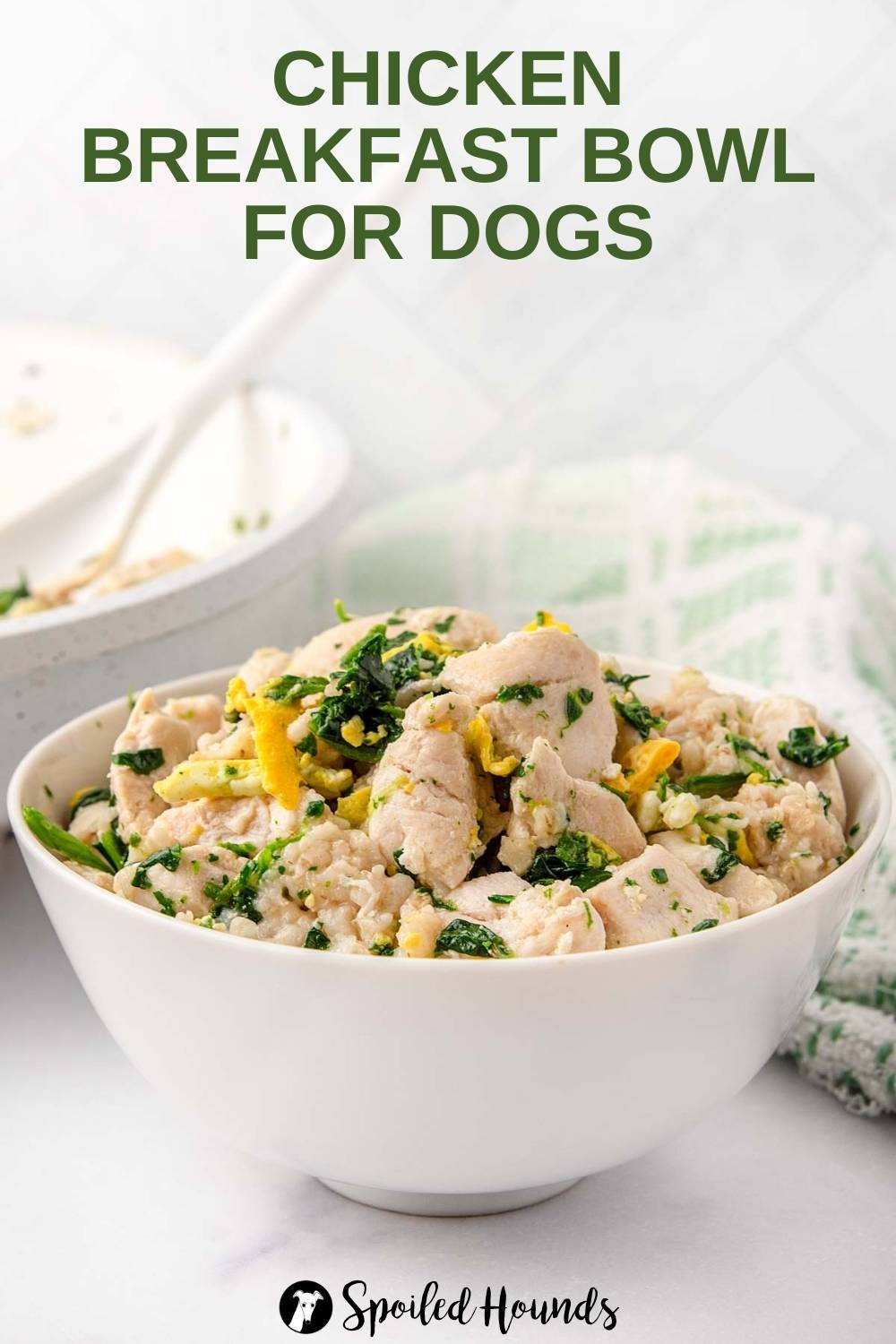 Image result for Chicken Breakfast Bowl for Dogs with Oatmeal and Spinach