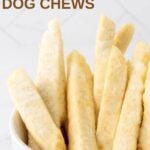 Homemade Himalayan cheese chews in a bowl