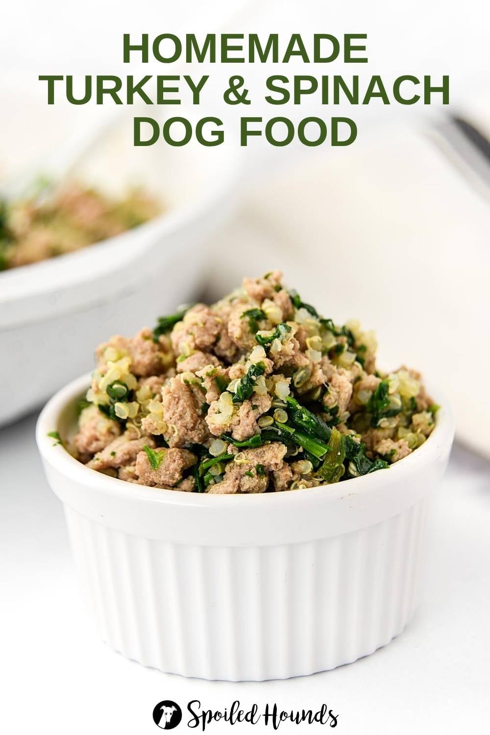 Turkey and Spinach Dog Food (Easy Skillet Recipe)