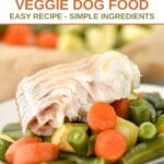 Sheet pan white fish and dog food on a plate.