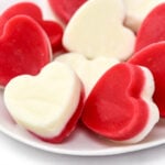 Homemade raspberry dog treats with yogurt.