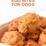 Air fryer sweet potato egg bites for dogs piled in a bowl.
