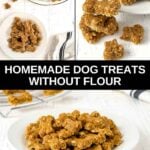 Bone-shaped homemade dog treats made without flour.