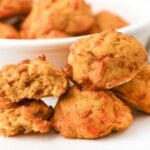 Air fryer sweet potato egg bites with cheese made for dogs.