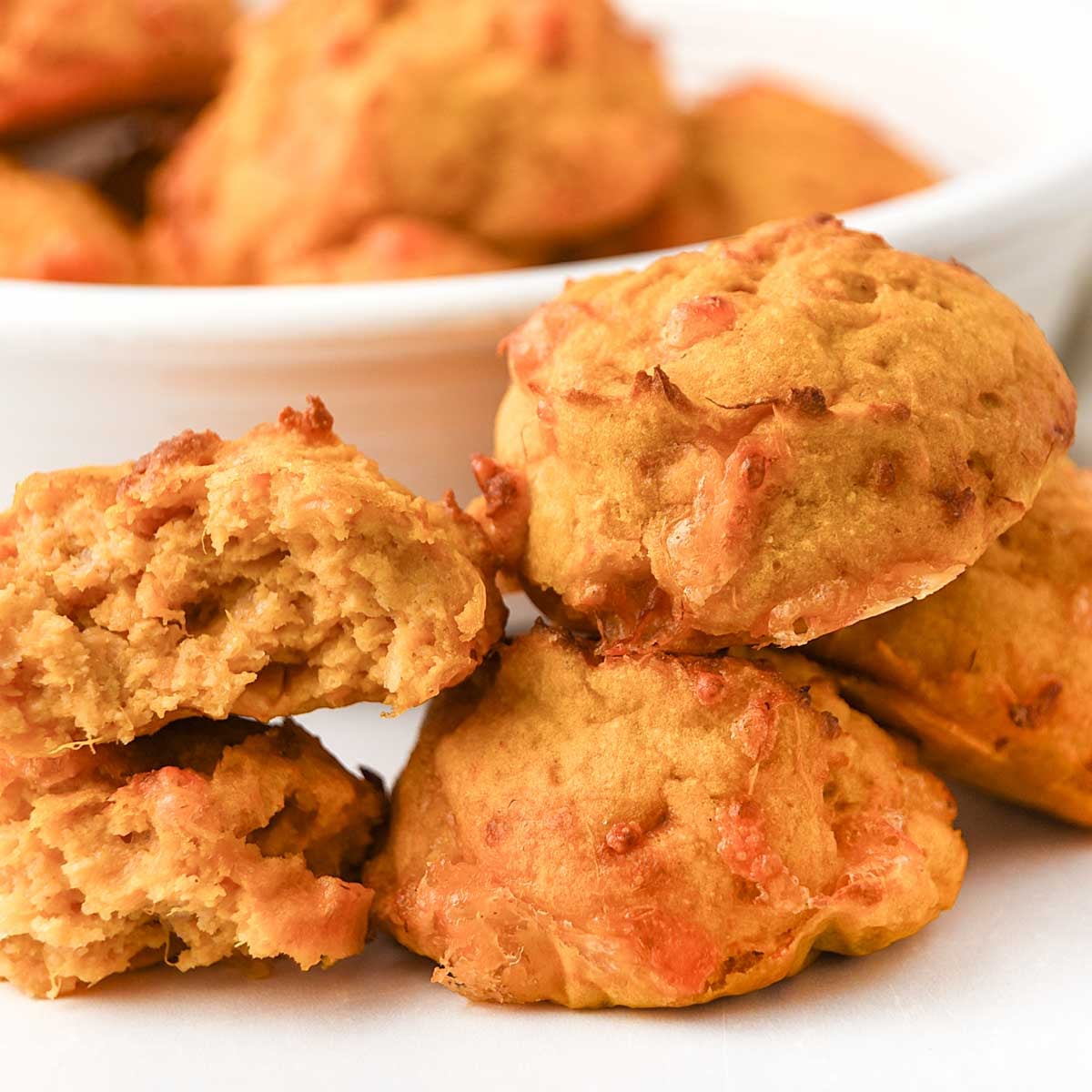 Air fryer sweet potato egg bites with cheese made for dogs.